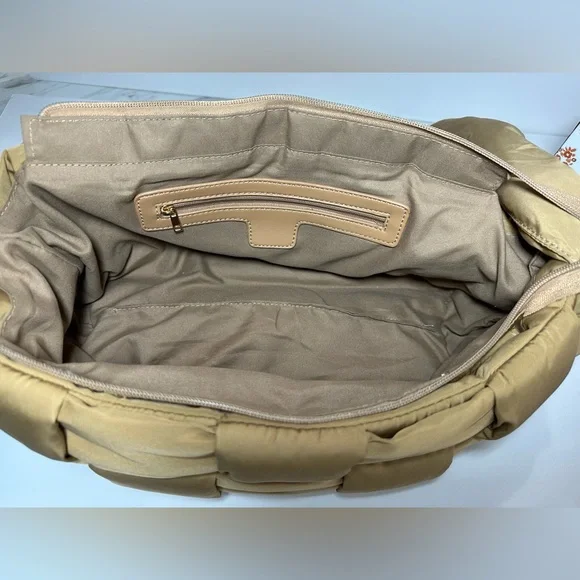 Alex Max Beige Woven Quilted Shoulder Bag | Designed in Italy - Picture 10 of 12